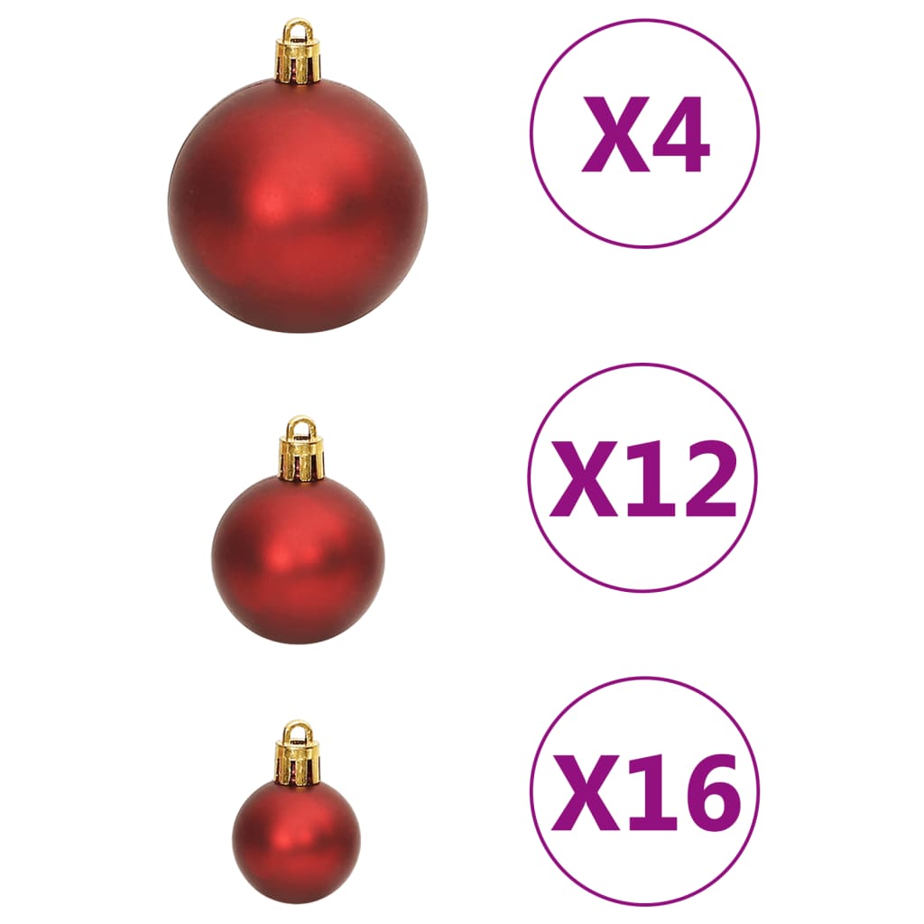 111-Tlg. Weihnachtskugel-Set Polystyrol