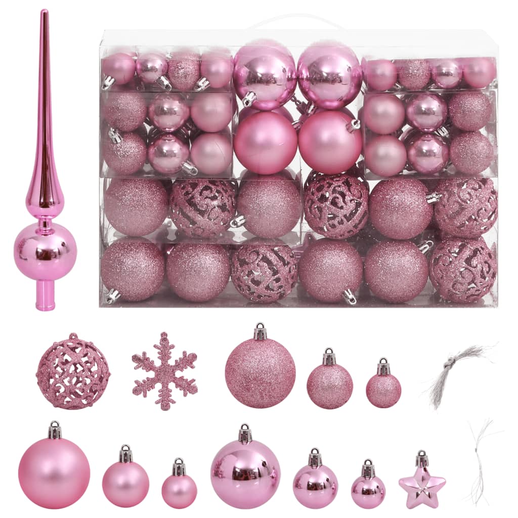 111-Tlg. Weihnachtskugel-Set Polystyrol