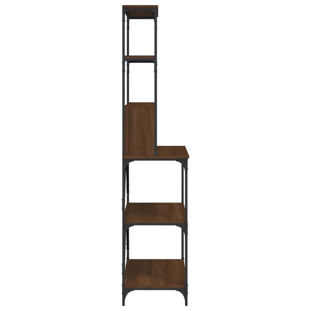 Bäckerregal 6 Fächer Braun Eichen-Optik 90X40X180 Cm