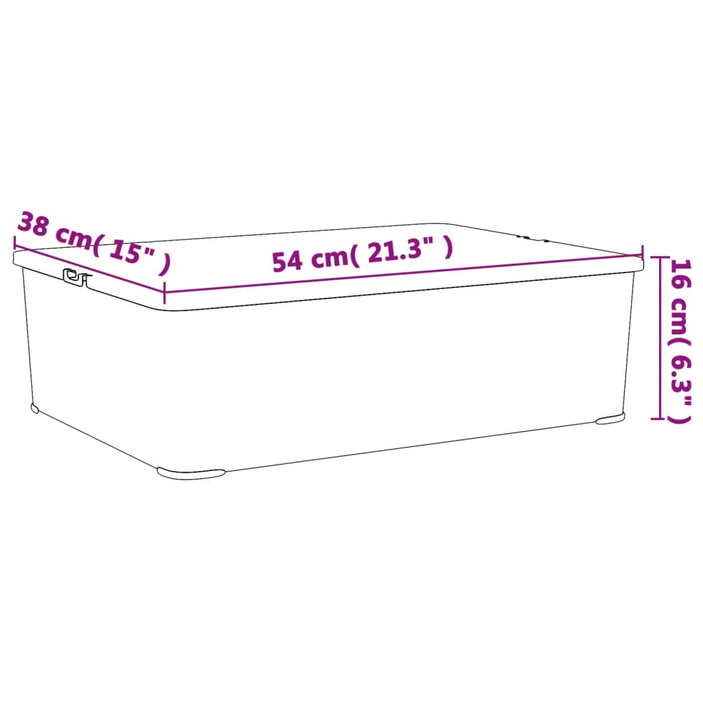 Aufbewahrungsboxen Kunststoff 3 Stk. Stapelbar
