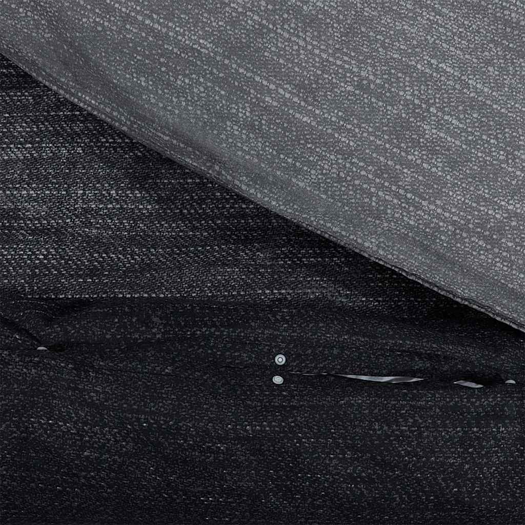Bettwäsche-Set Dunkelgrau 200X220 Cm Baumwolle Dunkelgrau Und Schwarz