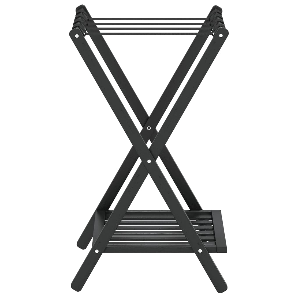 Gepäckablage Schwarz 68X38X58 Cm Bambus
