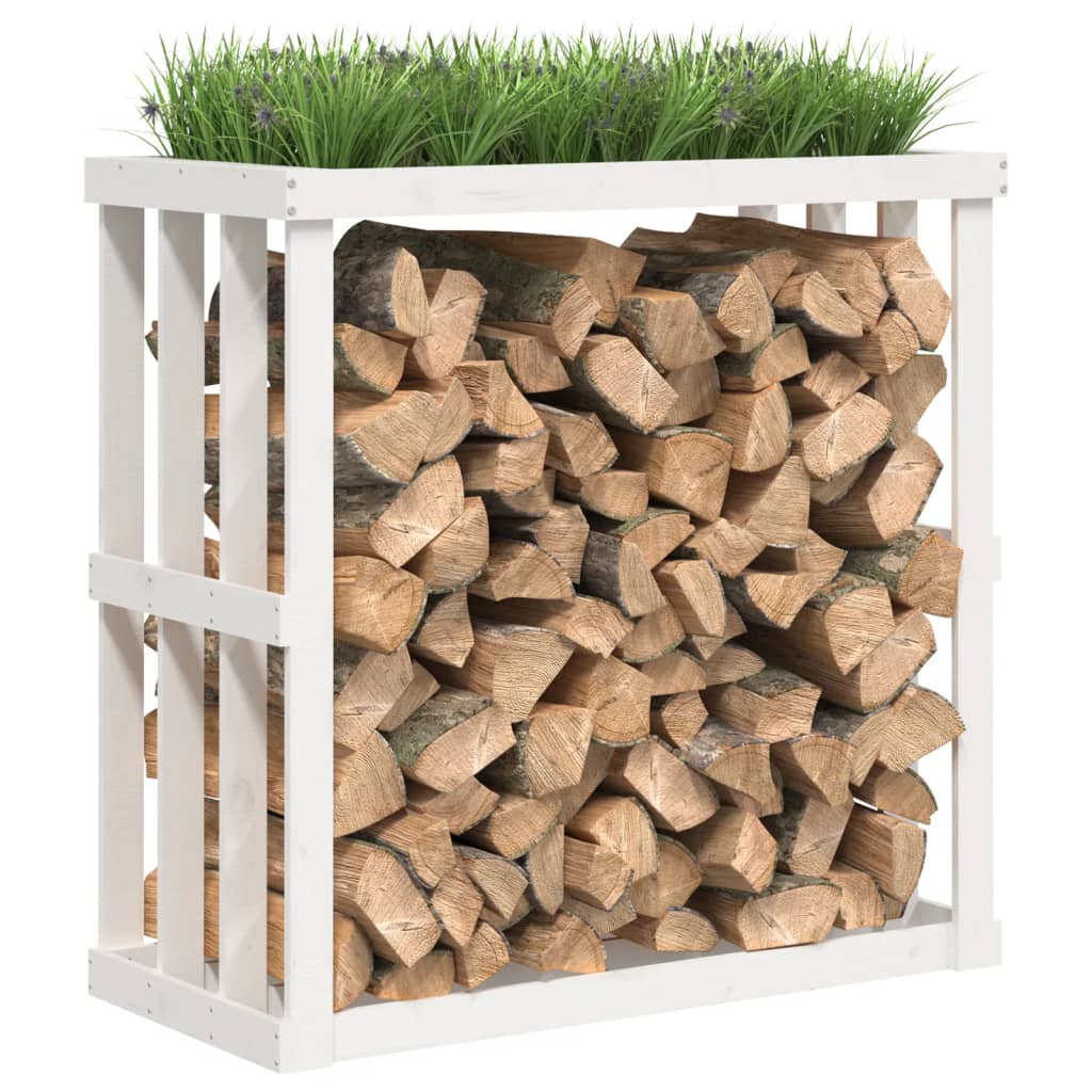 Outdoor-Kaminholzregal Massivholz Kiefer