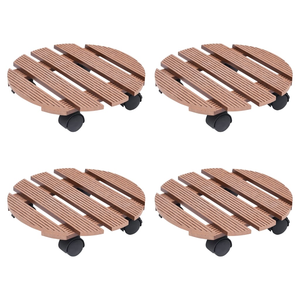 Pflanzenroller 2 Stk. 30X30X7,5 Cm Wpc
