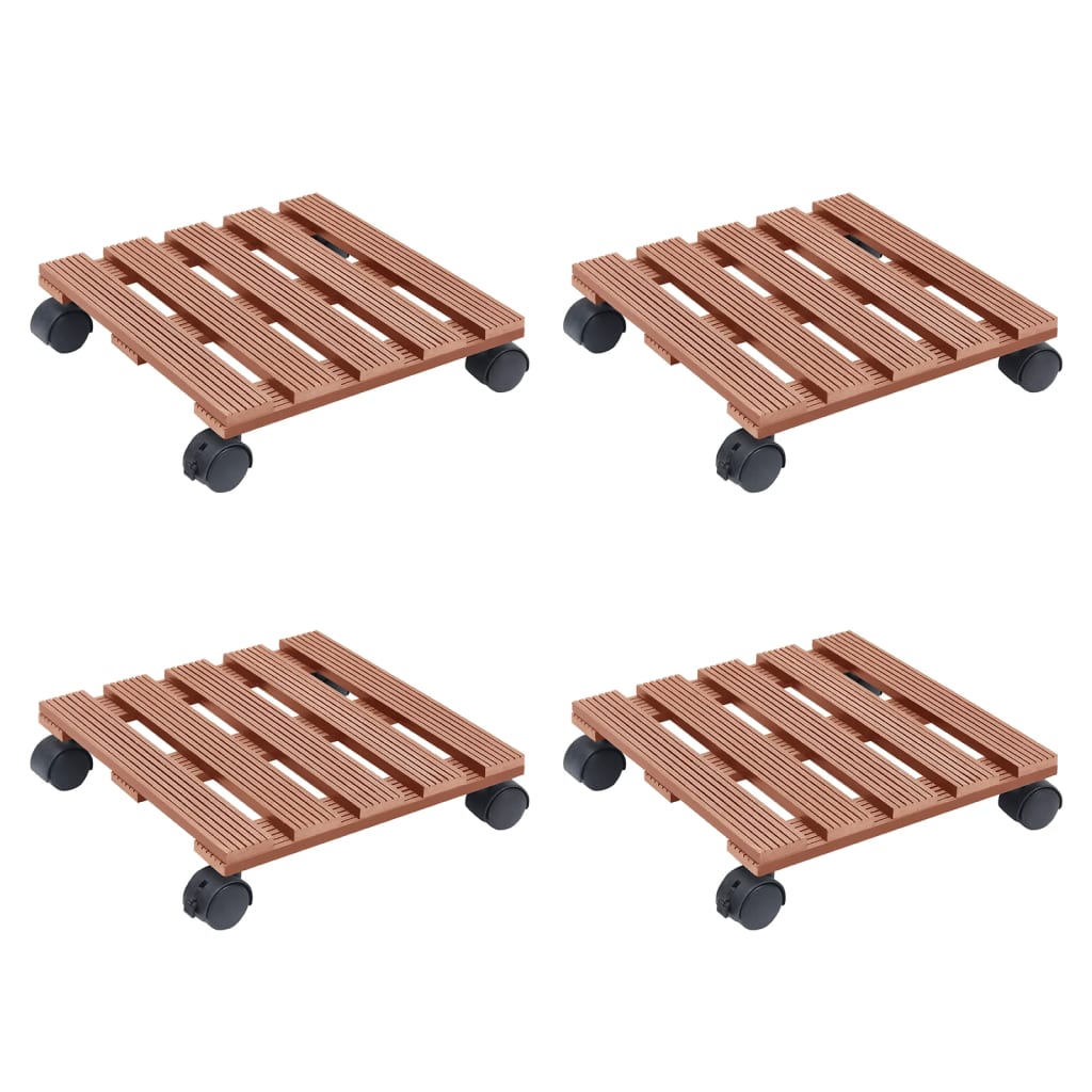 Pflanzenroller 2 Stk. 30X30X7,5 Cm Wpc