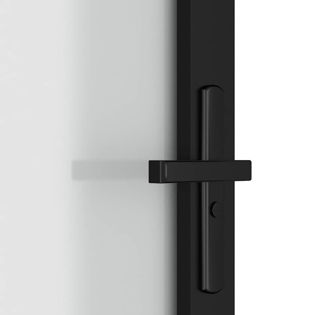 Innentür 83X201,5 Cm Schwarz Mattglas Und Aluminium Schwarz Und Frost