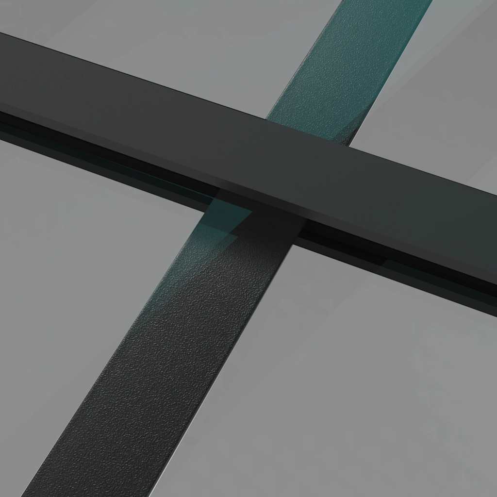 Innentür 76X201,5 Cm Schwarz Esg-Glas Und Aluminium Schwarz Und Dunkel-Transparent
