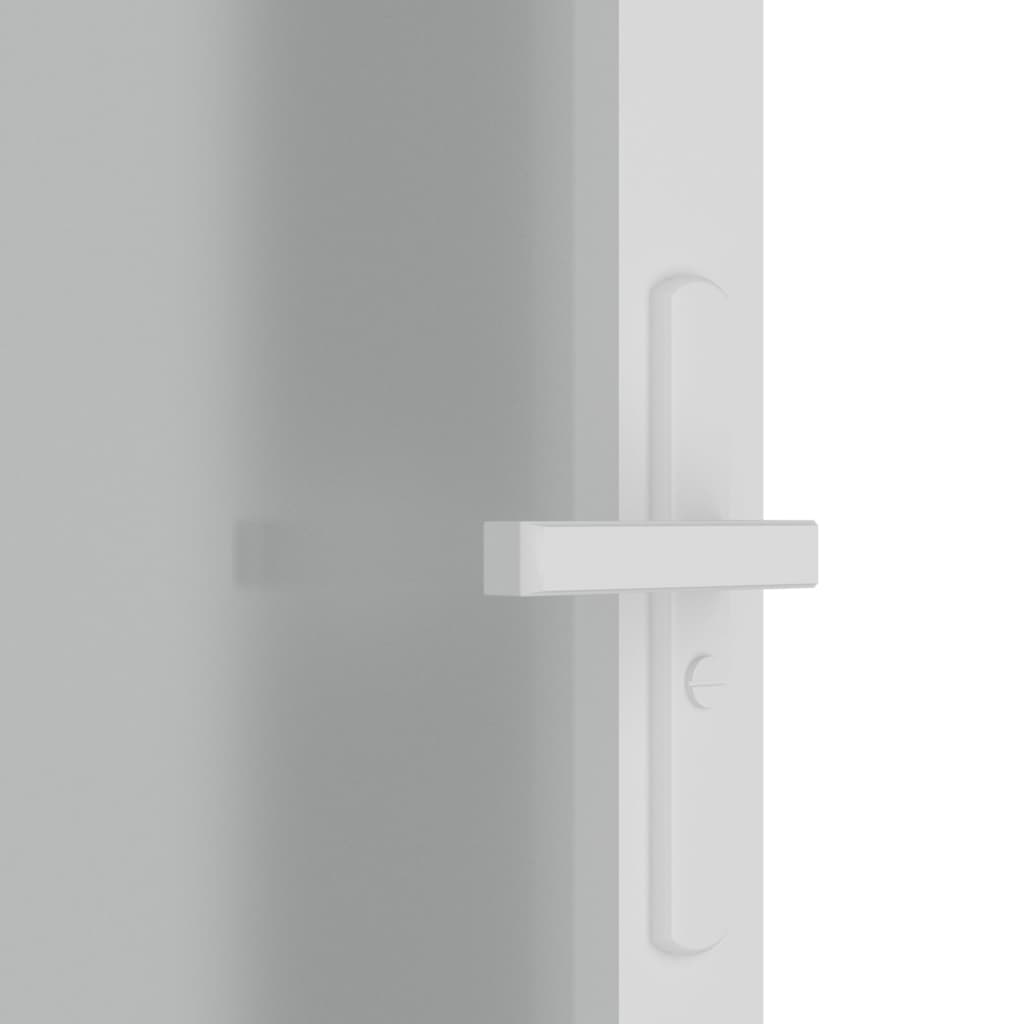Innentür 102,5X201,5 Cm Weiß Mattglas Und Aluminium Weiß Und Frost