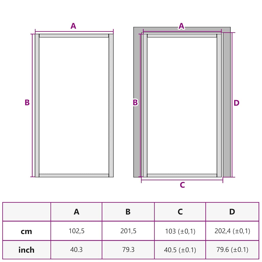 Innentür 102,5X201,5 Cm Weiß Esg-Glas Und Aluminium Weiß Und Dunkel-Transparent