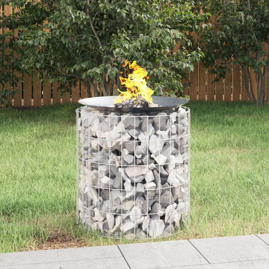 Gabionen-Feuerstelle Ø 100 Cm Verzinktes Eisen