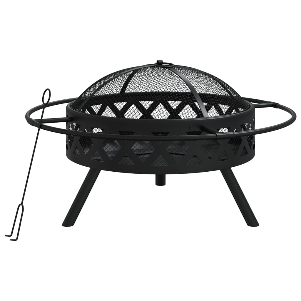 Feuerschale Mit Schürhaken 70 Cm Xxl Stahl