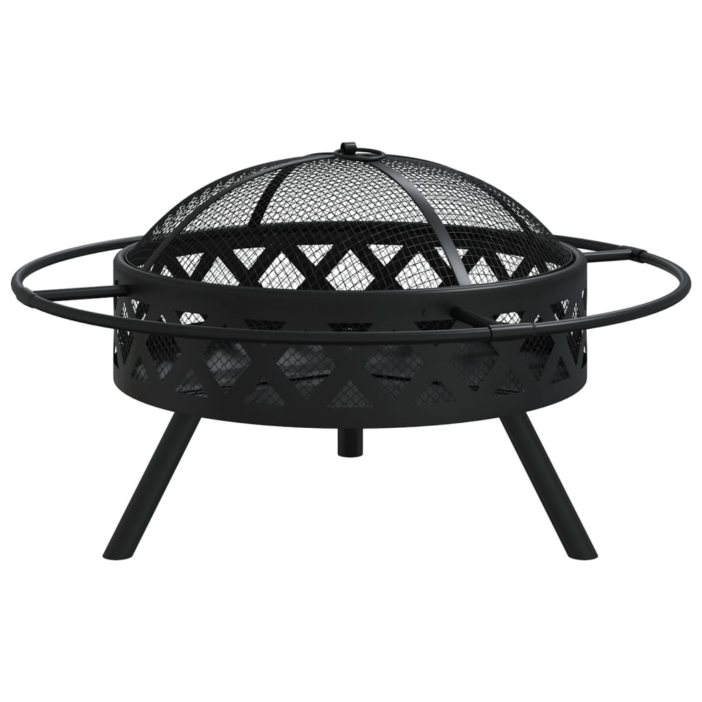 Feuerschale Mit Schürhaken 70 Cm Xxl Stahl