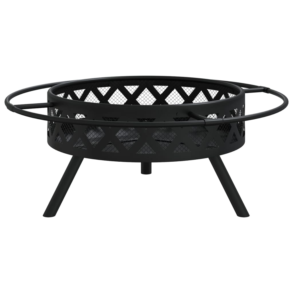 Feuerschale Mit Schürhaken 70 Cm Xxl Stahl