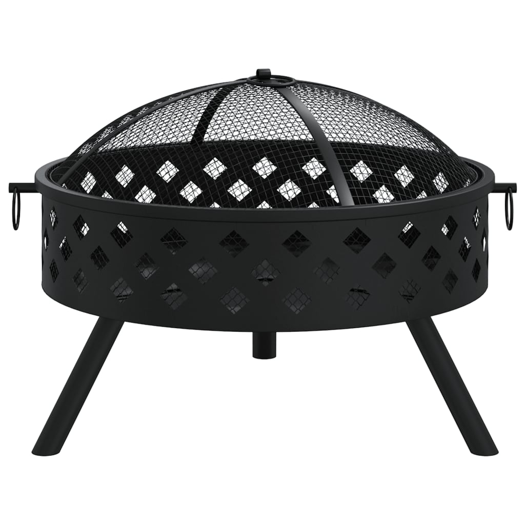 Feuerschale Mit Schürhaken 58 Cm Xxl Stahl