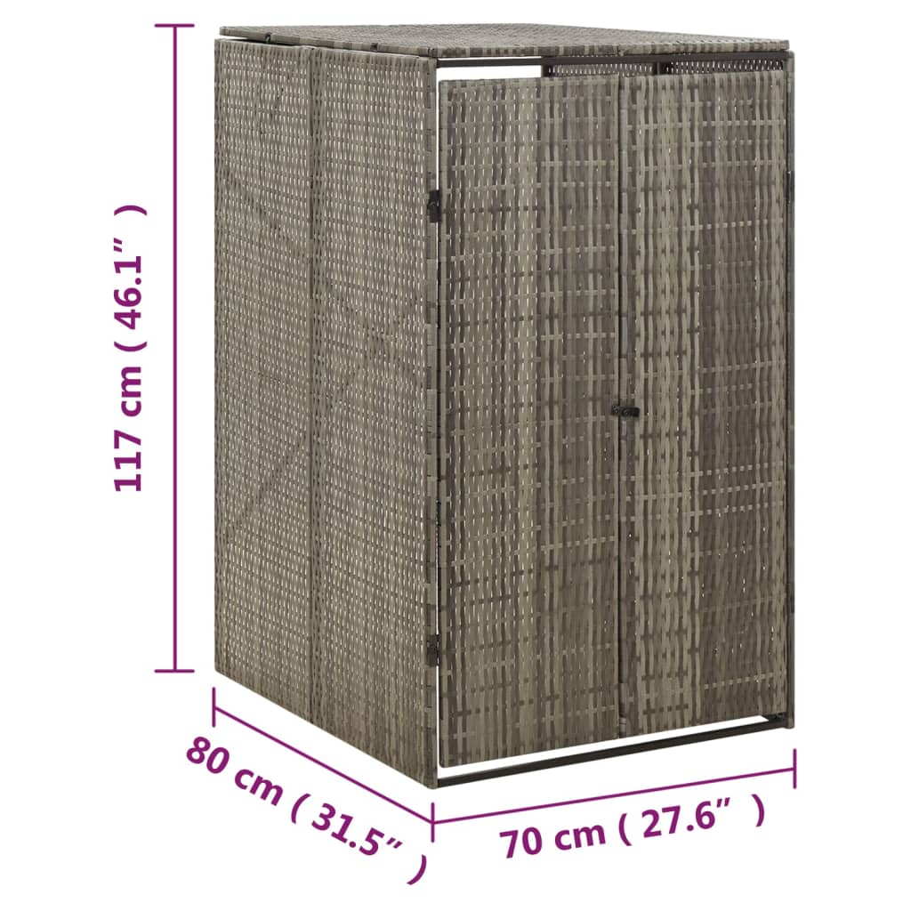 Mülltonnenbox Für 70X80X117 Cm Poly Rattan