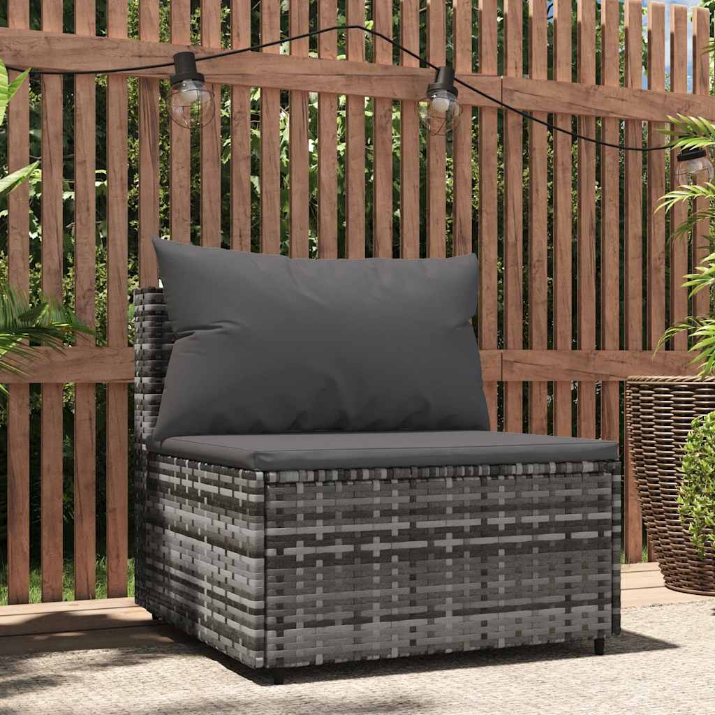 3-Tlg. Garten-Lounge-Set Mit Kissen Braun Poly Rattan