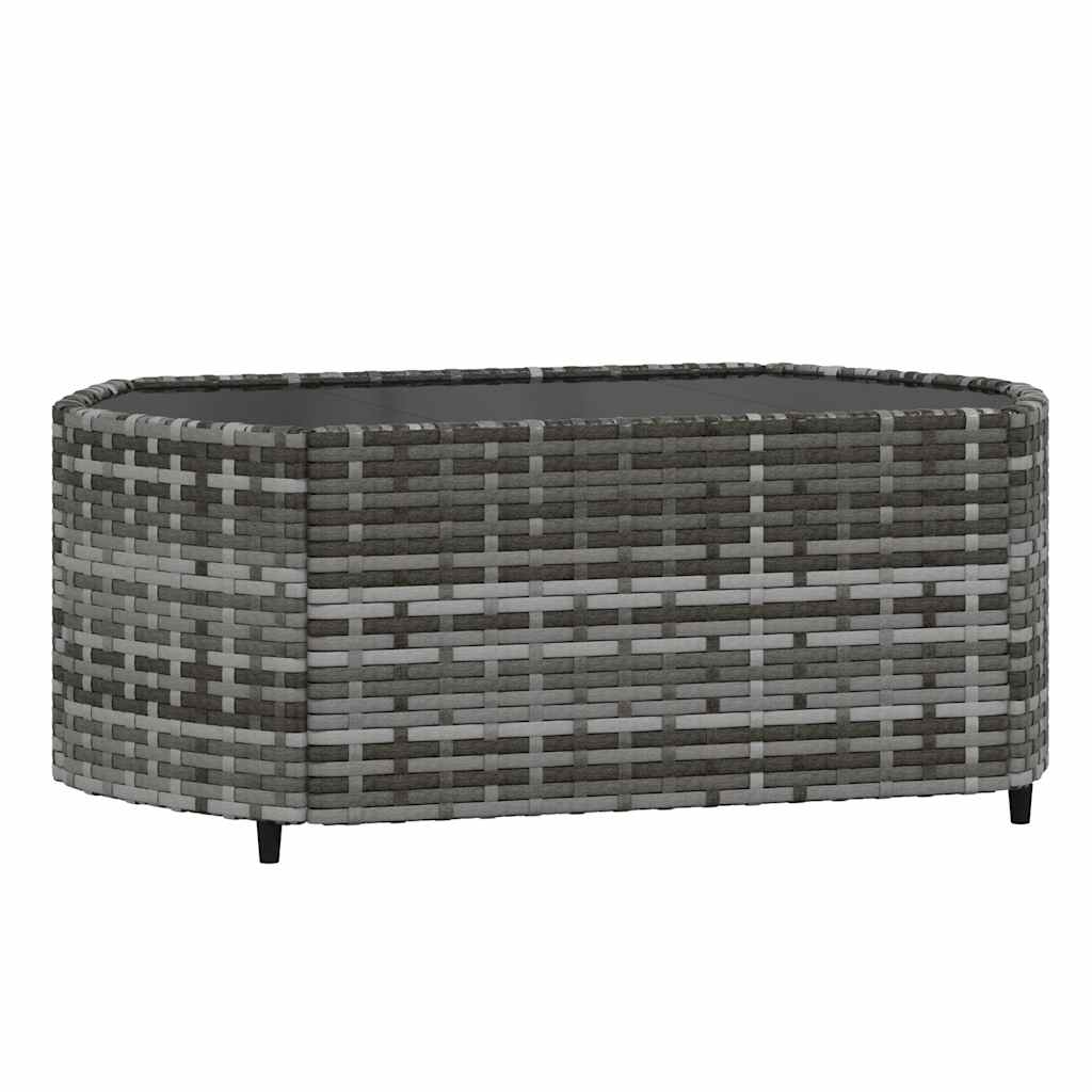 3-Tlg. Garten-Lounge-Set Mit Kissen Poly Rattan