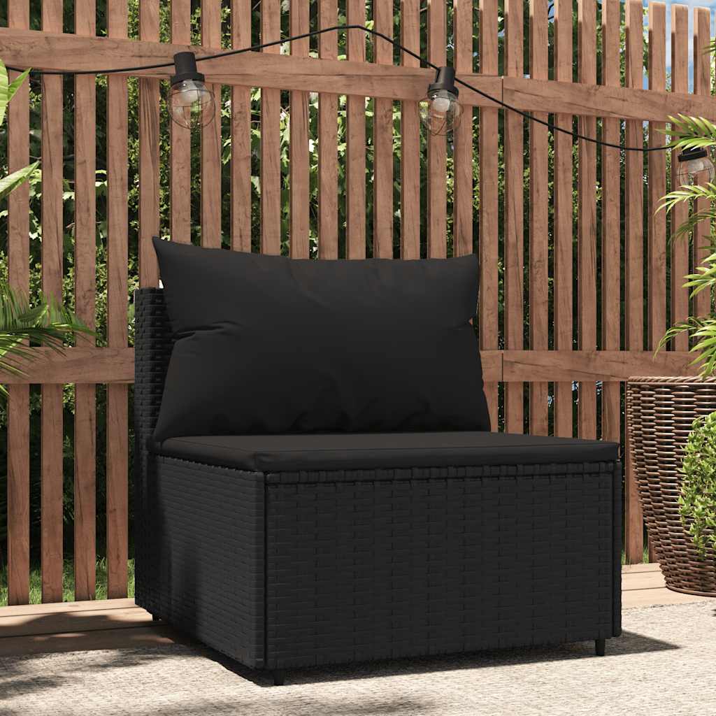 3-Tlg. Garten-Lounge-Set Mit Kissen Braun Poly Rattan