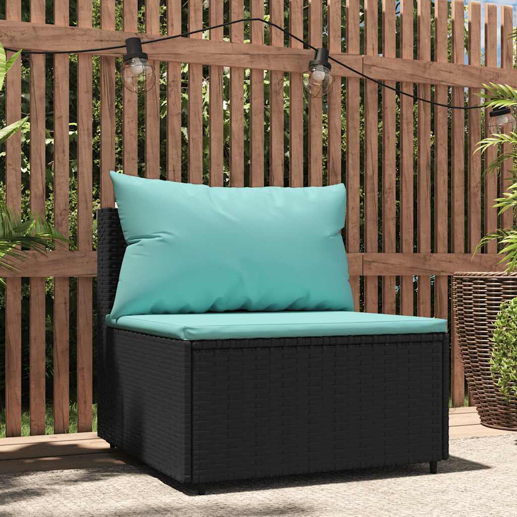 3-Tlg. Garten-Lounge-Set Mit Kissen Braun Poly Rattan