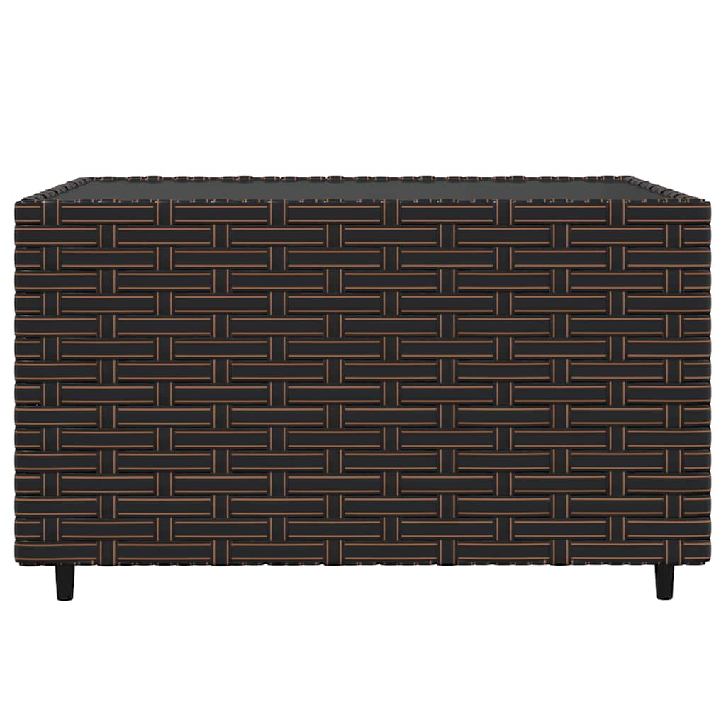 3-Tlg. Garten-Lounge-Set Mit Kissen Braun Poly Rattan