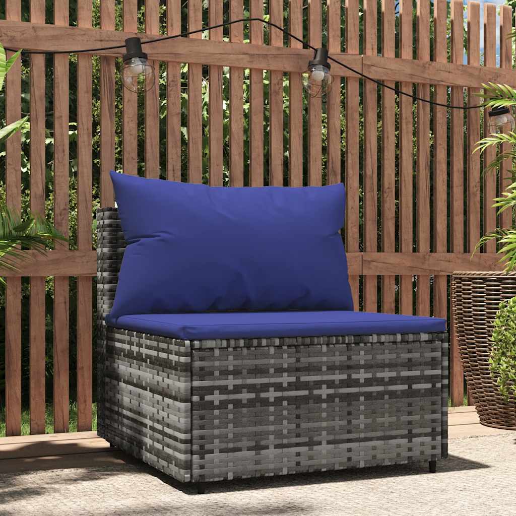 3-Tlg. Garten-Lounge-Set Mit Kissen Braun Poly Rattan