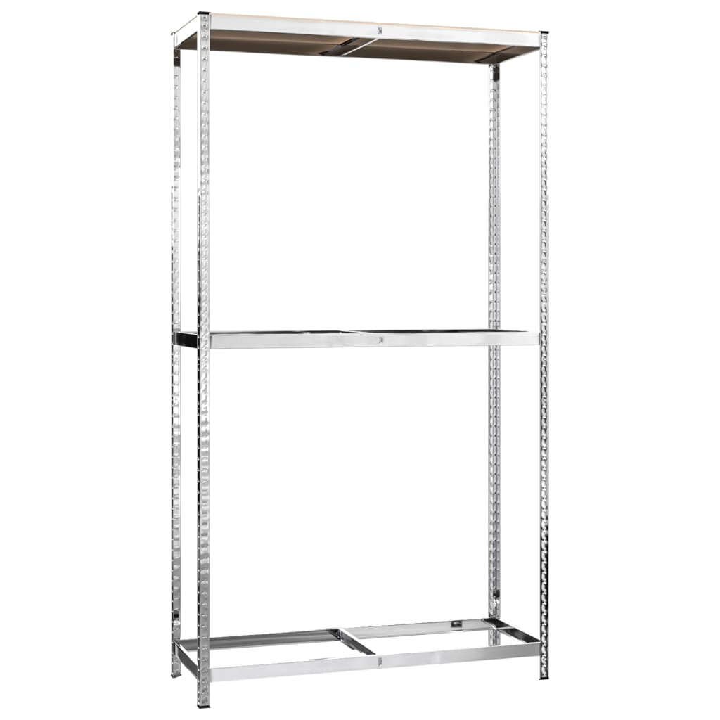 Reifenregale Mit 2 Böden 4 Stk. Silbern Stahl