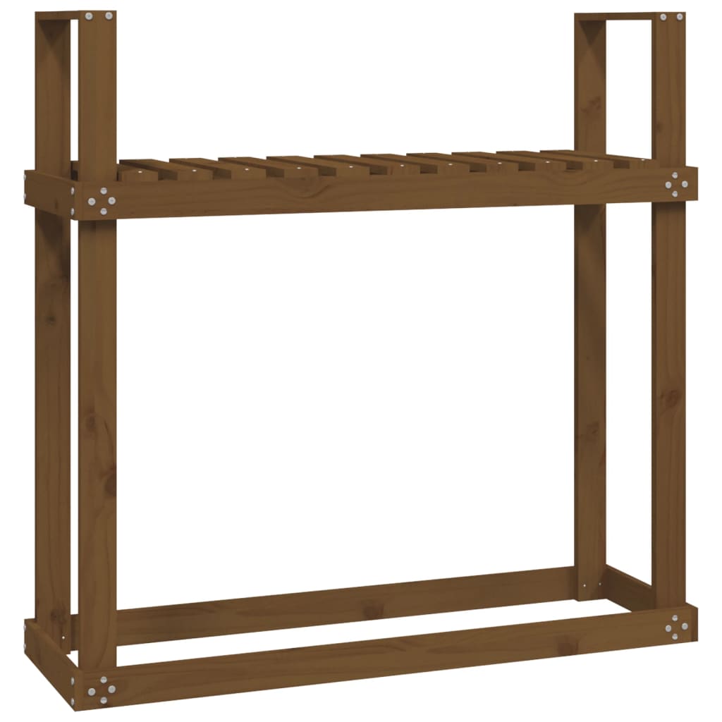 Kaminholzregal Honigbraun 110X35X108,5 Cm Massivholz Kiefer
