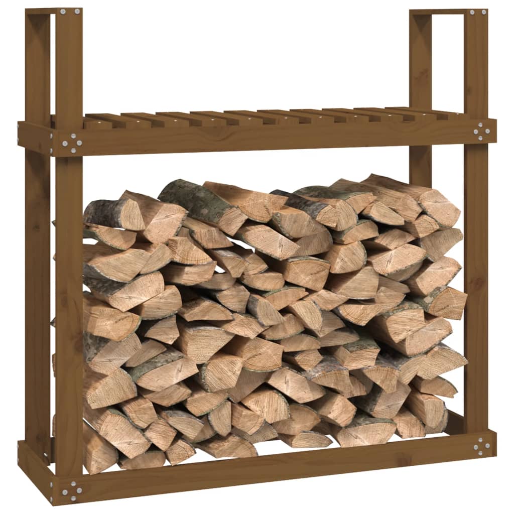 Kaminholzregal Honigbraun 110X35X108,5 Cm Massivholz Kiefer