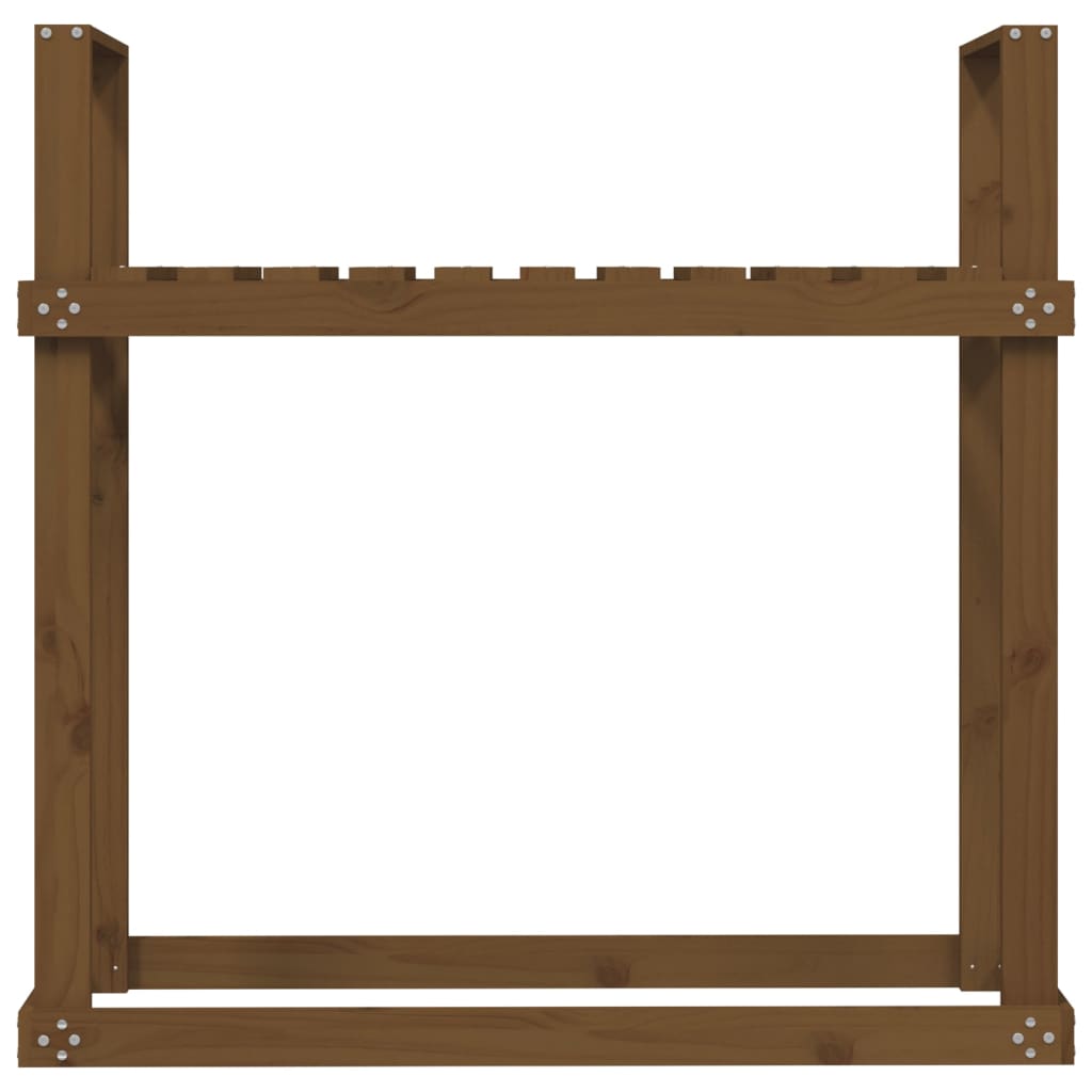 Kaminholzregal Honigbraun 110X35X108,5 Cm Massivholz Kiefer