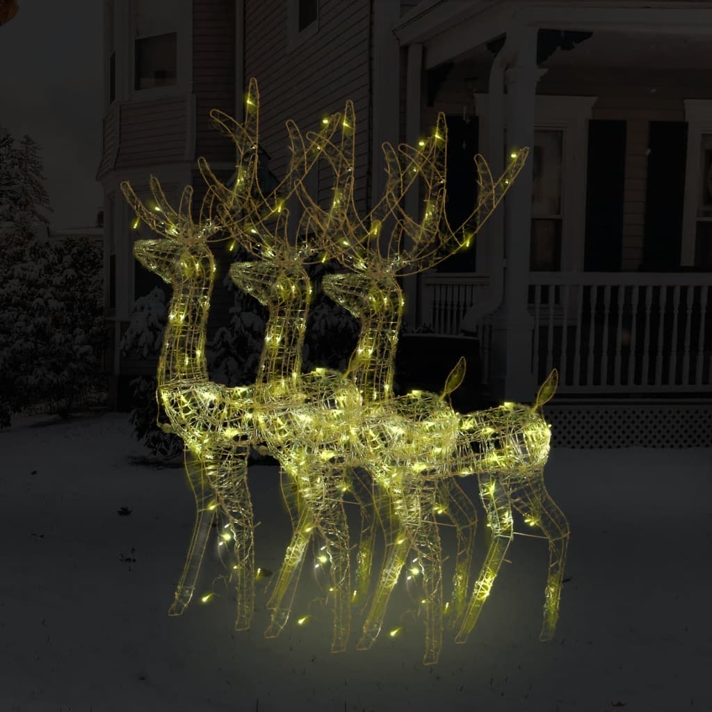 Led-Rentier Weihnachtsdeko 90 Leds Acryl Warmweiß