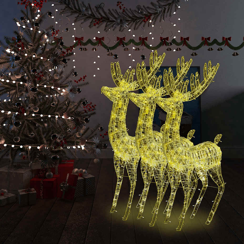 Led-Rentier Weihnachtsdeko 90 Leds Acryl Warmweiß