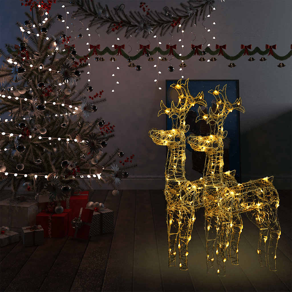 Led-Rentier Weihnachtsdeko 90 Leds Acryl Warmweiß