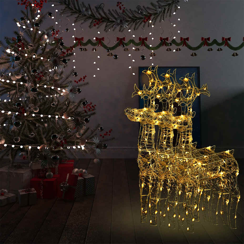 Led-Rentier Weihnachtsdeko 90 Leds Acryl Warmweiß