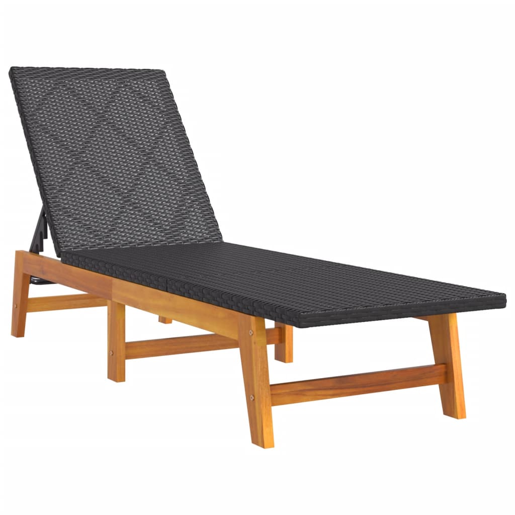 3-Tlg. Garten-Lounge-Set Poly Rattan & Massivholz Akazie