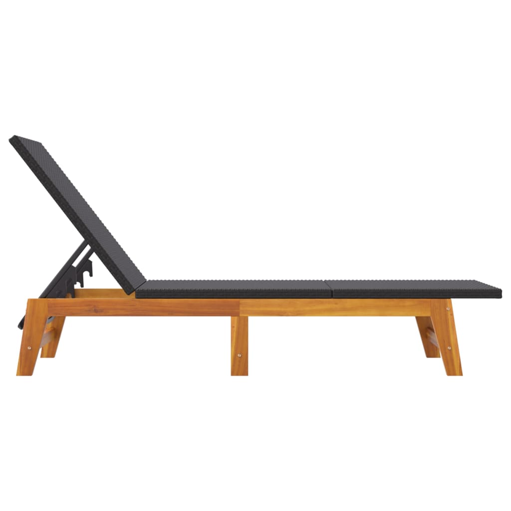 3-Tlg. Garten-Lounge-Set Poly Rattan & Massivholz Akazie