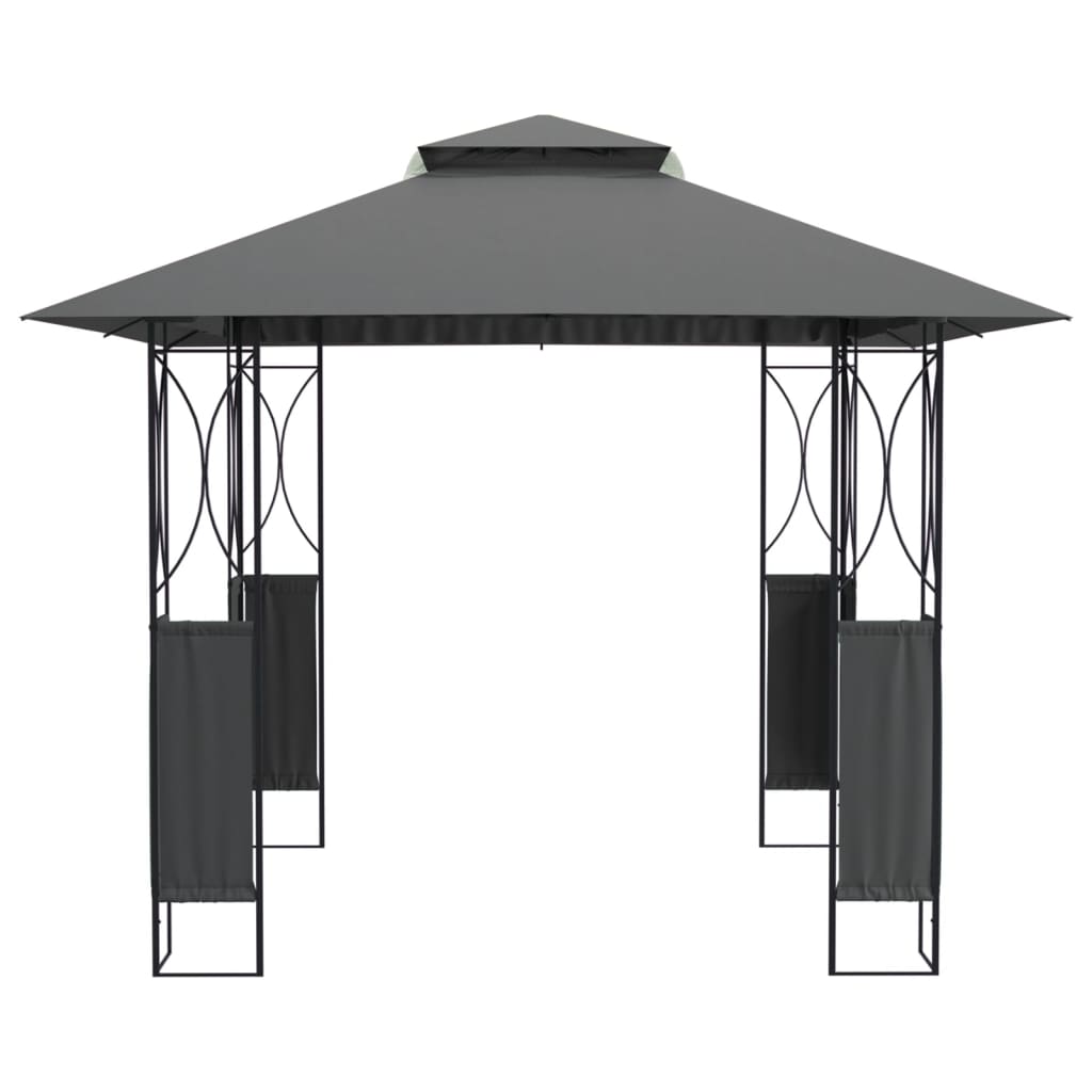 Pavillon Mit Dach Anthrazit Stahl