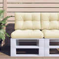 Palettenkissen 2-Tlg. Stoff Creme