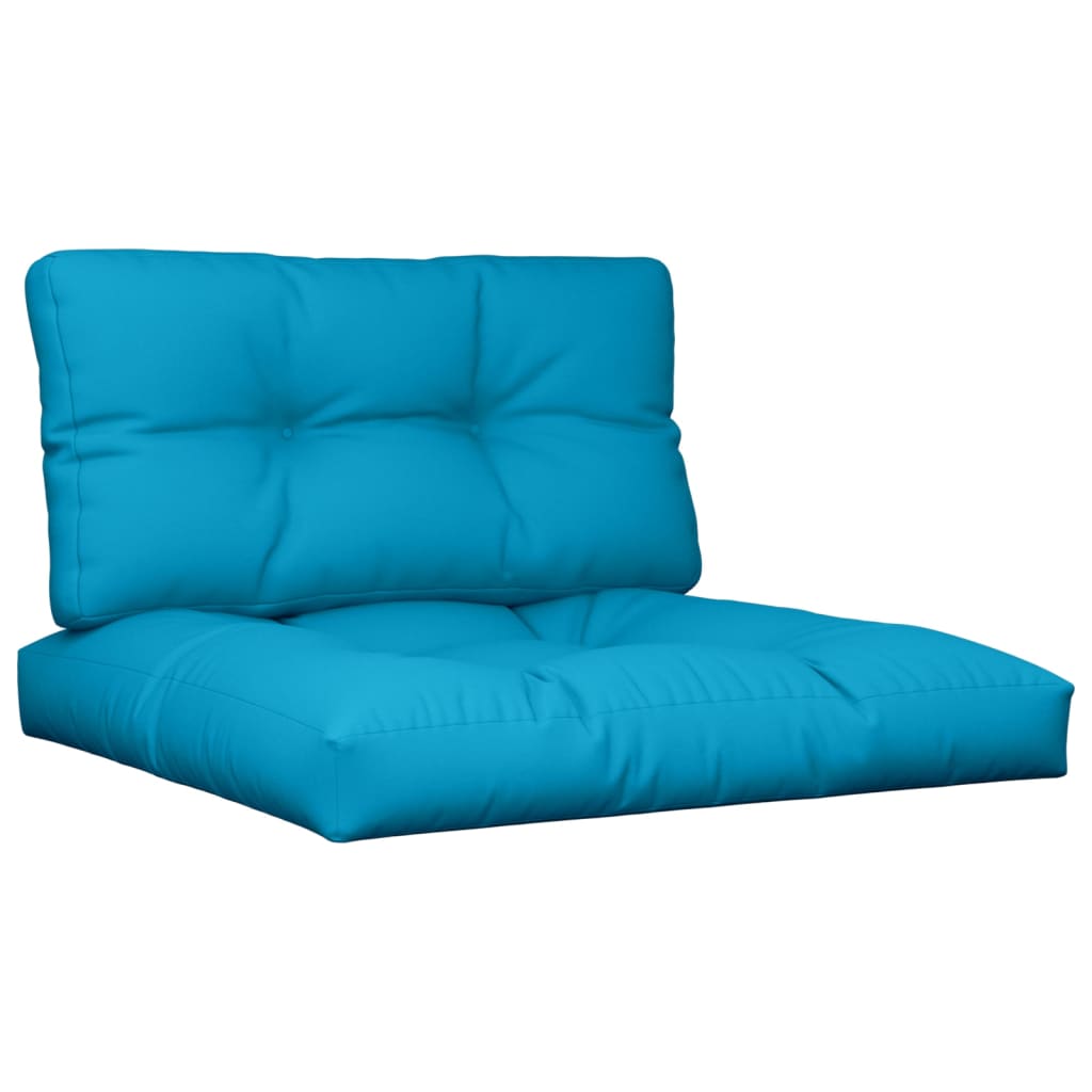 Palettenkissen 2-Tlg. Hell Stoff Blau