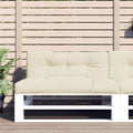 Palettenkissen 2-Tlg. Stoff Creme