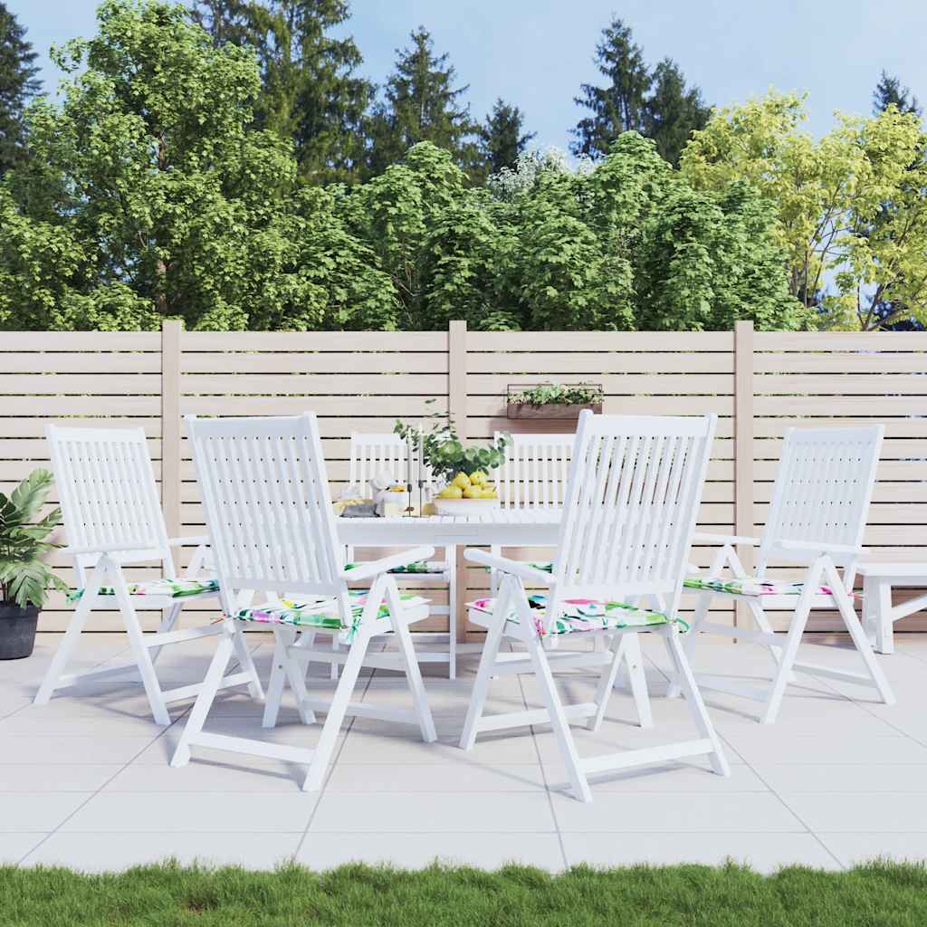 Gartenstuhl-Kissen 6 Stk. Stoff Mehrfarbig