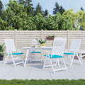 Gartenstuhl-Kissen 4 Stk. Stoff Türkis