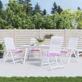 Gartenstuhl-Kissen 6 Stk. Stoff Rosa