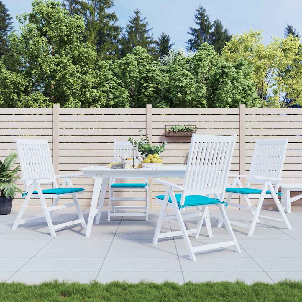 Gartenstuhl-Kissen 4 Stk. Stoff Türkis