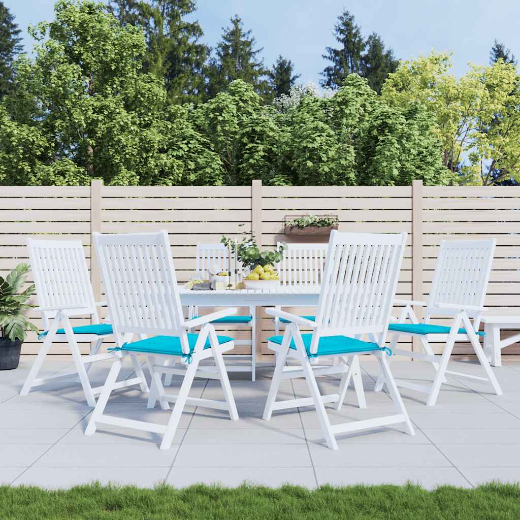 Gartenstuhl-Kissen 4 Stk. Stoff Türkis