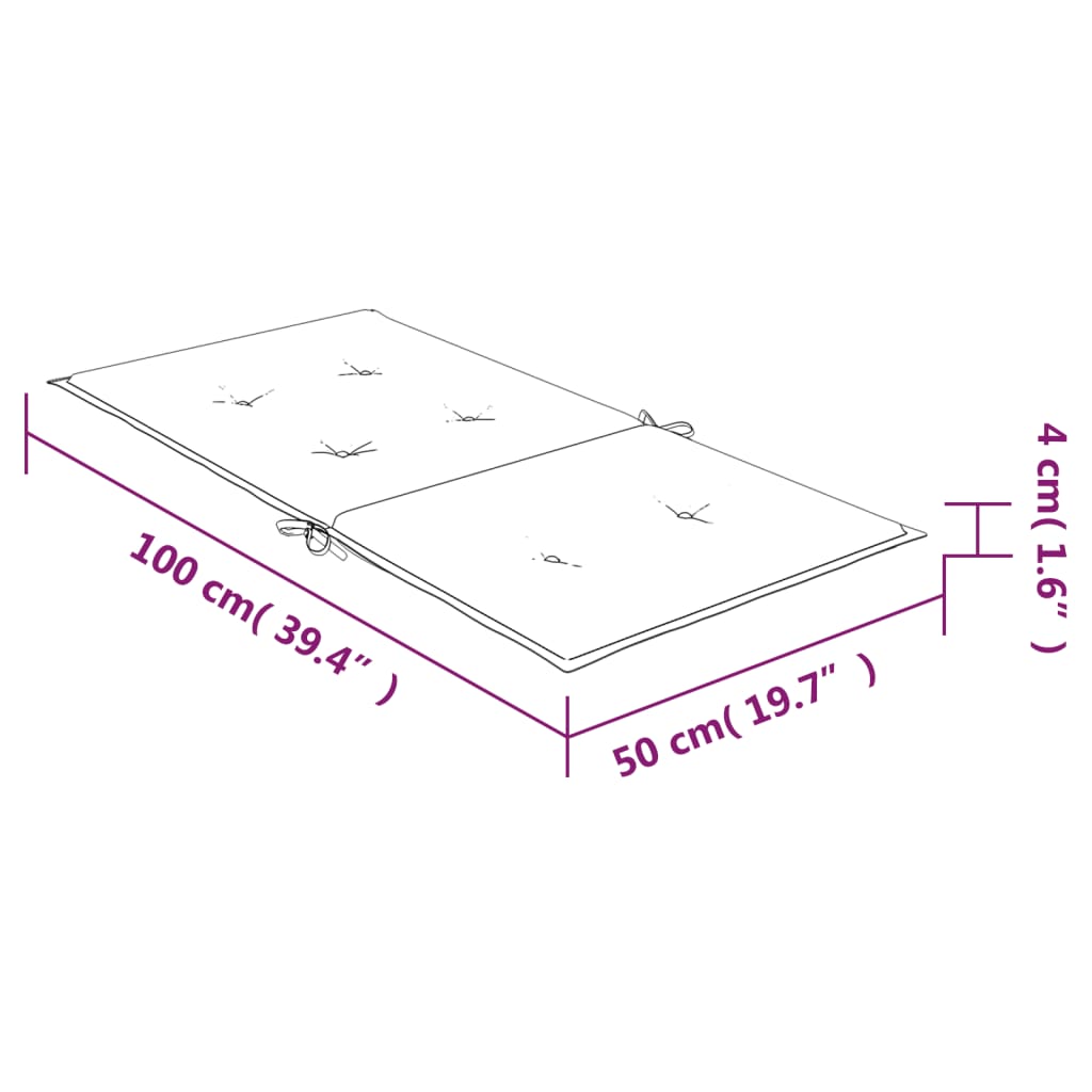 Niedriglehner-Auflagen 4 Stk. Stoff