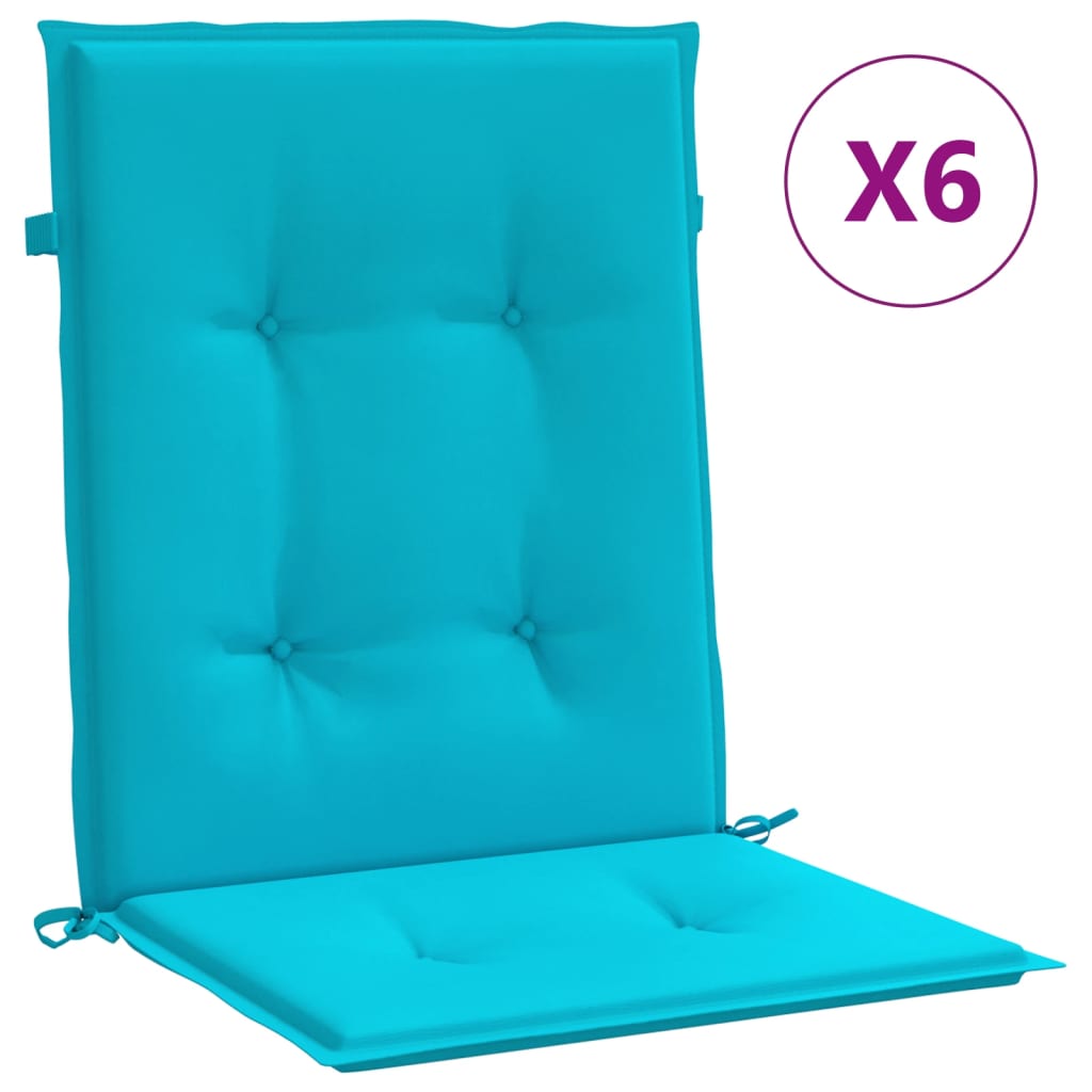 Niedriglehner-Auflagen 6 Stk. Stoff
