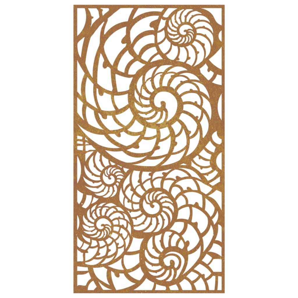 Garten-Wanddeko 105X55 Cm Cortenstahl Muschel-Design