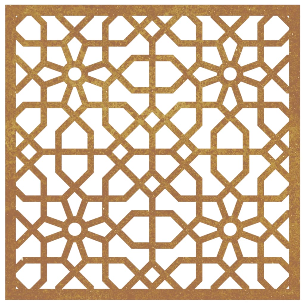 Garten-Wanddeko 55X55 Cm Cortenstahl Maurisches Design