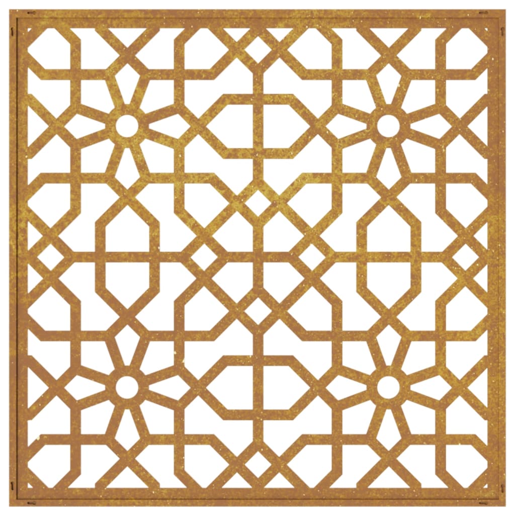 Garten-Wanddeko 55X55 Cm Cortenstahl Maurisches Design