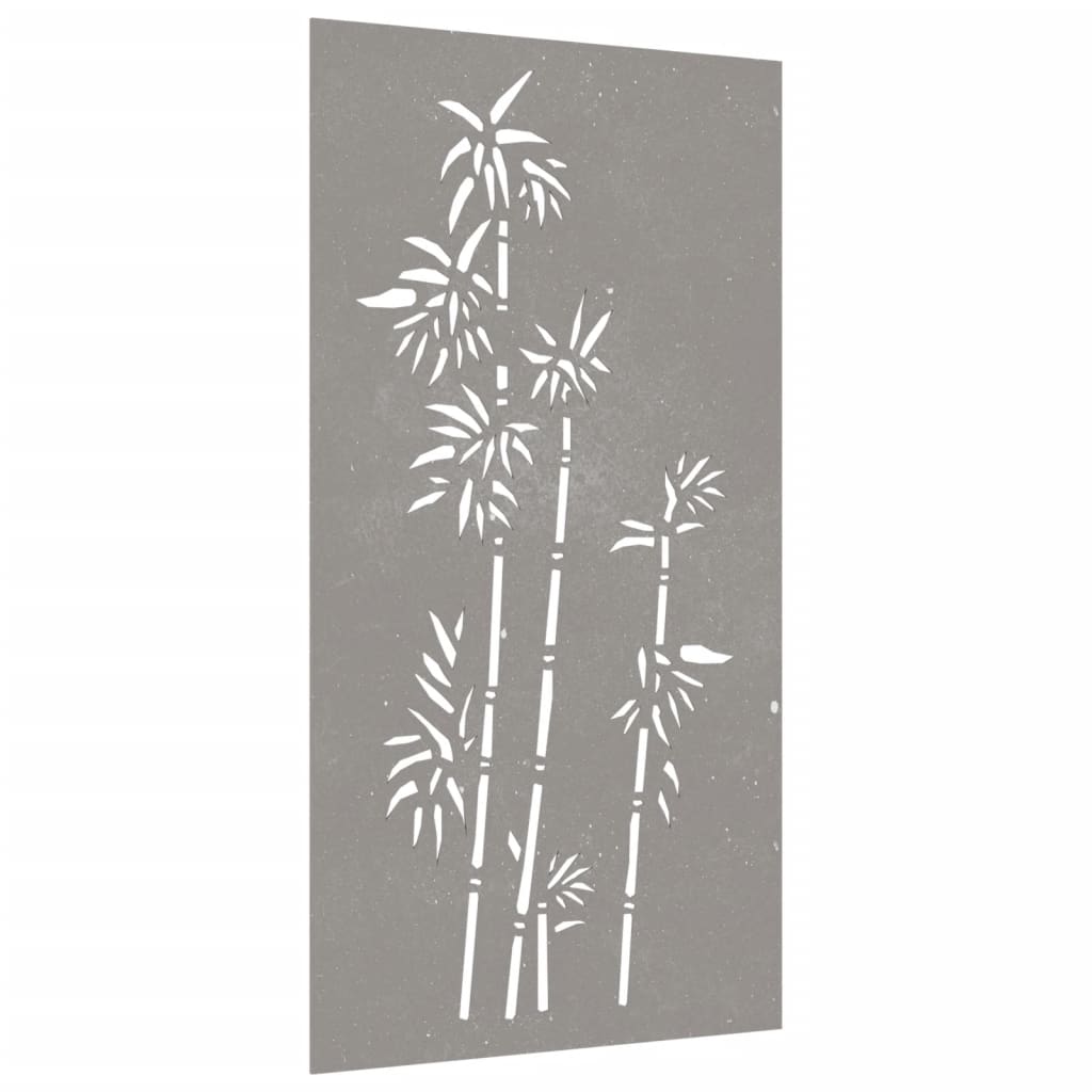 Garten-Wanddeko 105X55 Cm Cortenstahl Bambus-Design